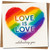 Love Is Love Rainbow Heart Greeting Card, 145mm x 145mm - Pride Celebration, Celebrating You, Kraft, Includes Kraft Envelope