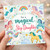 Step Daughter Birthday Card, Magical Unicorn Greeting Card