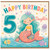 Daughter 5th Birthday Card, Happy Birthday Mermaid Princess Card
