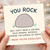 YOU ROCK Funny Congratulations Card - You’re Excellent Pun with Rock Illustration - Appreciation or Congrats Card for Friend, Colleague or Partner - Blank Inside