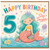 Step Daughter 5th Birthday Card Mermaid Princess Happy Birthday Card