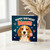 Mum Birthday Card, Cute Beagle with Flower and Hearts