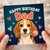 Dad Birthday Card, Cute Beagle Puppy Happy Birthday Card