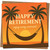 Happy Retirement Card, Sunset Hammock and Palm Trees, 'Enjoy Every Moment', 145mm x 145mm, Retirement Congratulations for Colleague Friend or Family, Includes Kraft Envelope