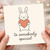 To Somebody Special Cute Bunny Heart Greeting Card - Love/Anniversary or Valentine's Day - Sweet Animal Design - Blank Inside - For Partner, Boyfriend, Girlfriend or Friend