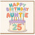 25th Birthday Auntie Card, Happy Birthday to the Most Awesome Auntie Birthday Card
