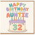 32nd Birthday Card for Auntie, Happy Birthday to the Most Awesome Auntie Card