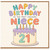 21st Birthday Niece Card, To The Most Awesome Niece Birthday Card