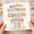 22nd Birthday Card for Cousin, Happy Birthday to the Most Awesome Cousin Cake Design