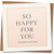 So Happy For You Congratulations Greeting Card - Elegant Pink Square - 145mm x 145mm -, Includes Kraft Envelope