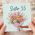 Sister 55th Birthday Card, Floral Bouquet Card