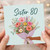 Sister 80th Birthday Card, Floral Bouquet Design