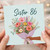 Sister 86th Birthday Card, Floral Bouquet Card
