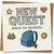 New Quest Back to School Card - Gamer Design, 145mm x 145mm Square, Includes Kraft Envelope