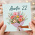 Auntie 22nd Birthday Card, Floral Bouquet Card