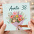 Auntie 38th Birthday Card, Floral Bouquet Birthday Card
