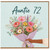 72nd Birthday Card for Auntie, Floral Bouquet Birthday Card