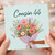 Cousin 44th Birthday Card, Floral Bouquet Design