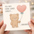 Funny Rude Love Card - Sad Teddy Bear with Heart Balloon - 'To My One and Only... Regret' - Humour Greeting Card for Valentine's, Anniversary or Break Up - Blank Inside
