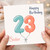 Sister 23rd Birthday Card, Happy Birthday Balloon Design