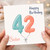 42nd Birthday Card for Sister, Happy Birthday Balloon Number 42 Sister Card