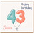 43rd Birthday Card for Sister, Happy Birthday Sister Card