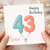 43rd Birthday Card for Sister, Happy Birthday Sister Card