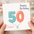 Sister 50th Birthday Card, Happy Birthday Balloon Number 50 Card