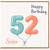 Sister 52nd Birthday Card, Happy Birthday Balloon Design