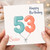 Sister 53rd Birthday Card, Happy Birthday Balloon Design