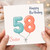 Sister 58th Birthday Card, Happy Birthday Card for Sister