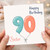 Sister 90th Birthday Card, Happy Birthday Balloon Design