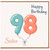 Sister 98th Birthday Card, Happy Birthday Balloon Number 98 Card