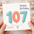 Sister 107th Birthday Card, Happy Birthday Balloon Design