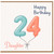 Daughter 24th Birthday Card, Happy Birthday Balloon Number Design