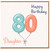 Daughter 80th Birthday Card, Happy Birthday Balloon Design