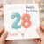 Auntie 28th Birthday Card, Happy Birthday Balloons Design