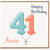 41st Birthday Card for Auntie, Happy Birthday Auntie Card
