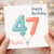 Auntie 47th Birthday Card, Happy Birthday Balloon Number Card