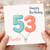 Auntie 53rd Birthday Card, Happy Birthday Balloon Number Card