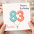 Auntie 83rd Birthday Card, Happy Birthday Card for Auntie