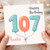 Auntie 107th Birthday Card, Happy Birthday Balloon Design
