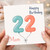 Mum 22nd Birthday Card, Happy Birthday Balloons Card