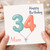 34th Birthday Card for Mum, Happy Birthday Balloon Design