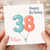 Mum 38th Birthday Card, Happy Birthday Balloon Number 38 Card