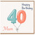 40th Birthday Card Mum Happy Birthday Balloon Design