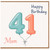 41st Birthday Card for Mum, Happy Birthday Mum Card