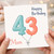 43rd Birthday Card for Mum, Happy Birthday Balloon Number 43 Card
