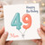 Mum 49th Birthday Card, Happy Birthday Balloon Numbers Card
