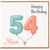 54th Birthday Card for Mum, Happy Birthday Balloon Design